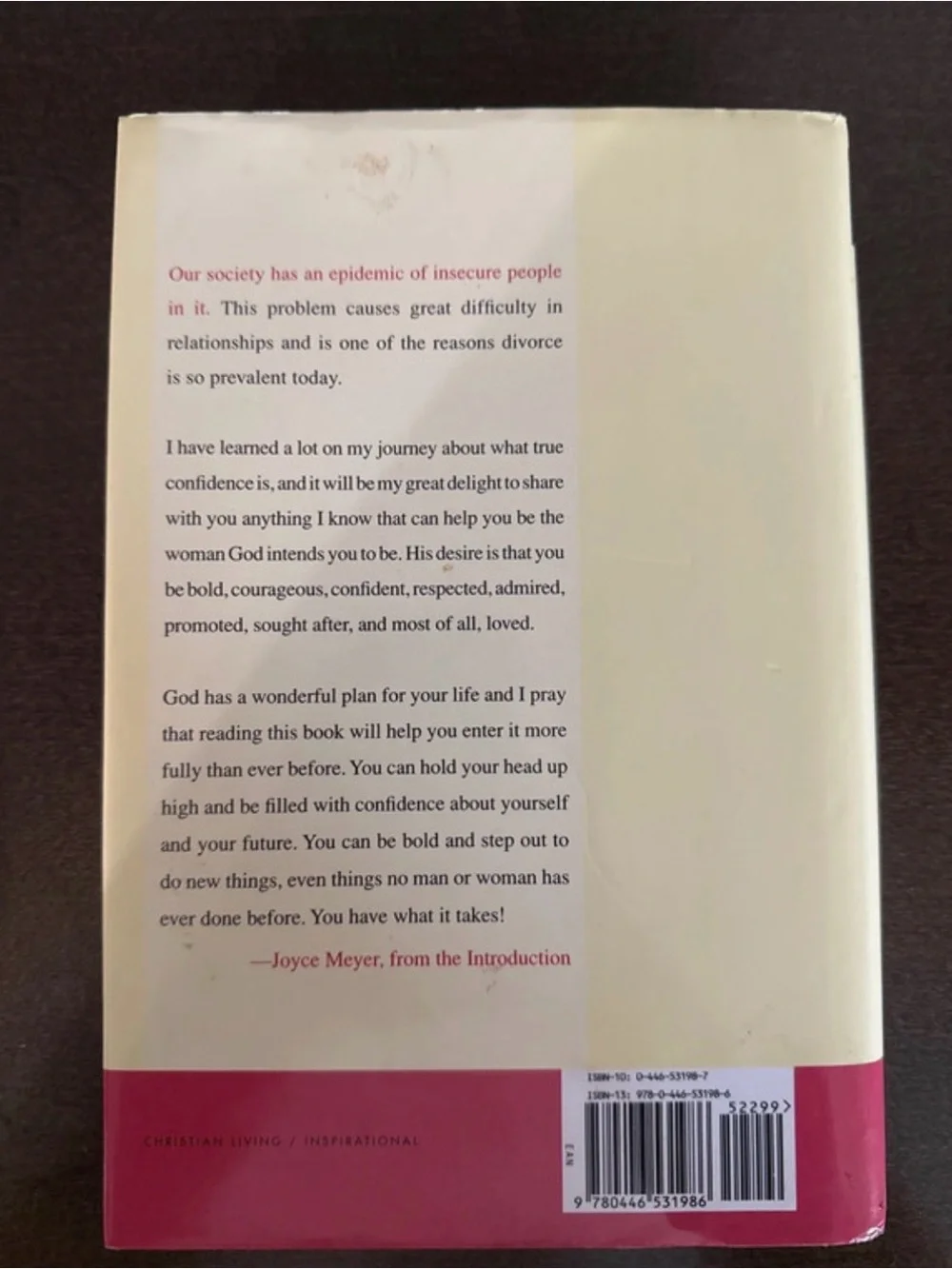 The Confident Woman by Joyce Meyer - Cream & Mauve Hardcover